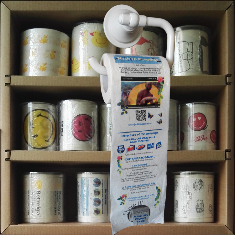  Custom Printed Puzzle Container of Toilet Paper